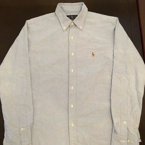 Polo collared shirt light blue